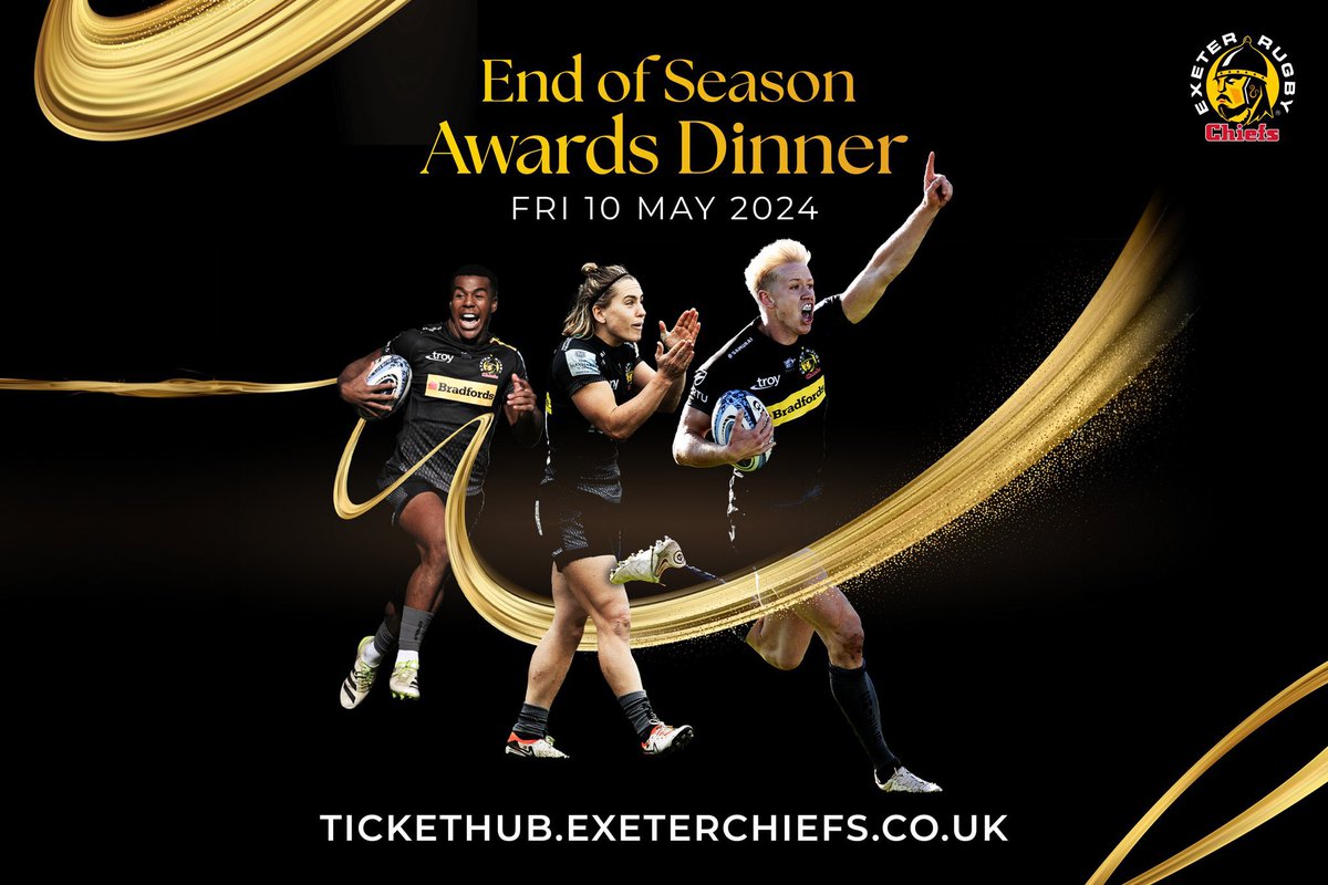 One last home game and the chance to celebrate our squad the night before at our End of Season Awards Dinner 🥂 Let's get suited and booted together at Sandy Park 🤵‍♂️ 🎟: bit.ly/4bADyXp #JointheJourney | #ChiefsEoSAwards