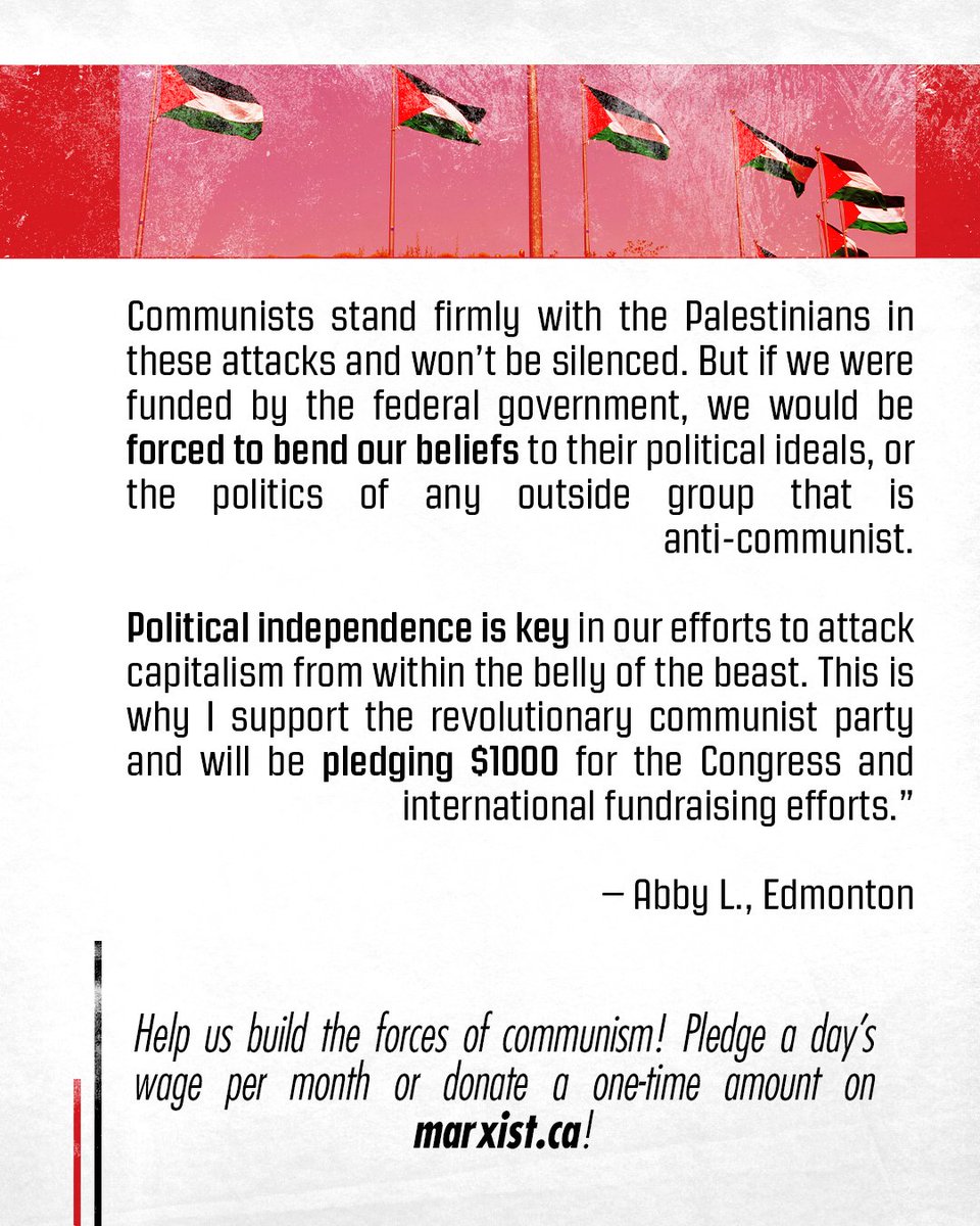 For a politically independent communist party, we need financial independence! Read about why Abby in Edmonton is pledging to support the RCP, and donate yourself at marxist.ca