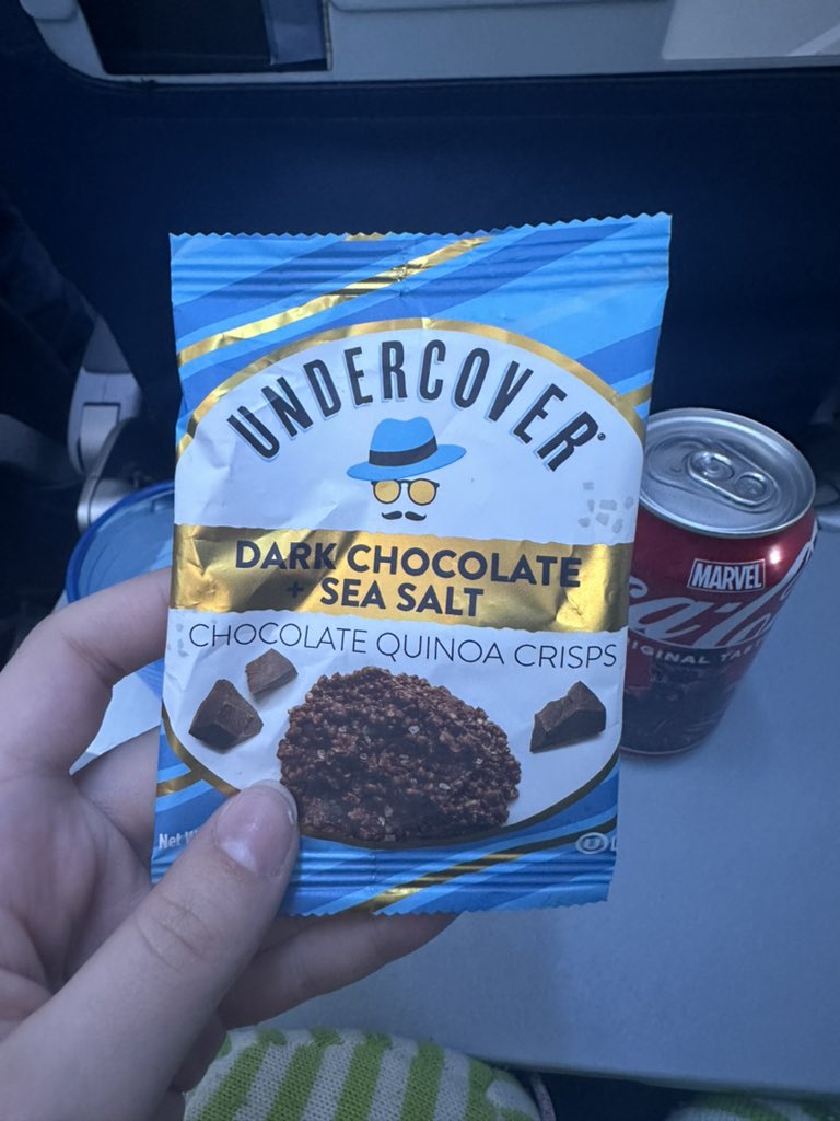 These quinoa crisps on the United flights are the greatest things ever invented