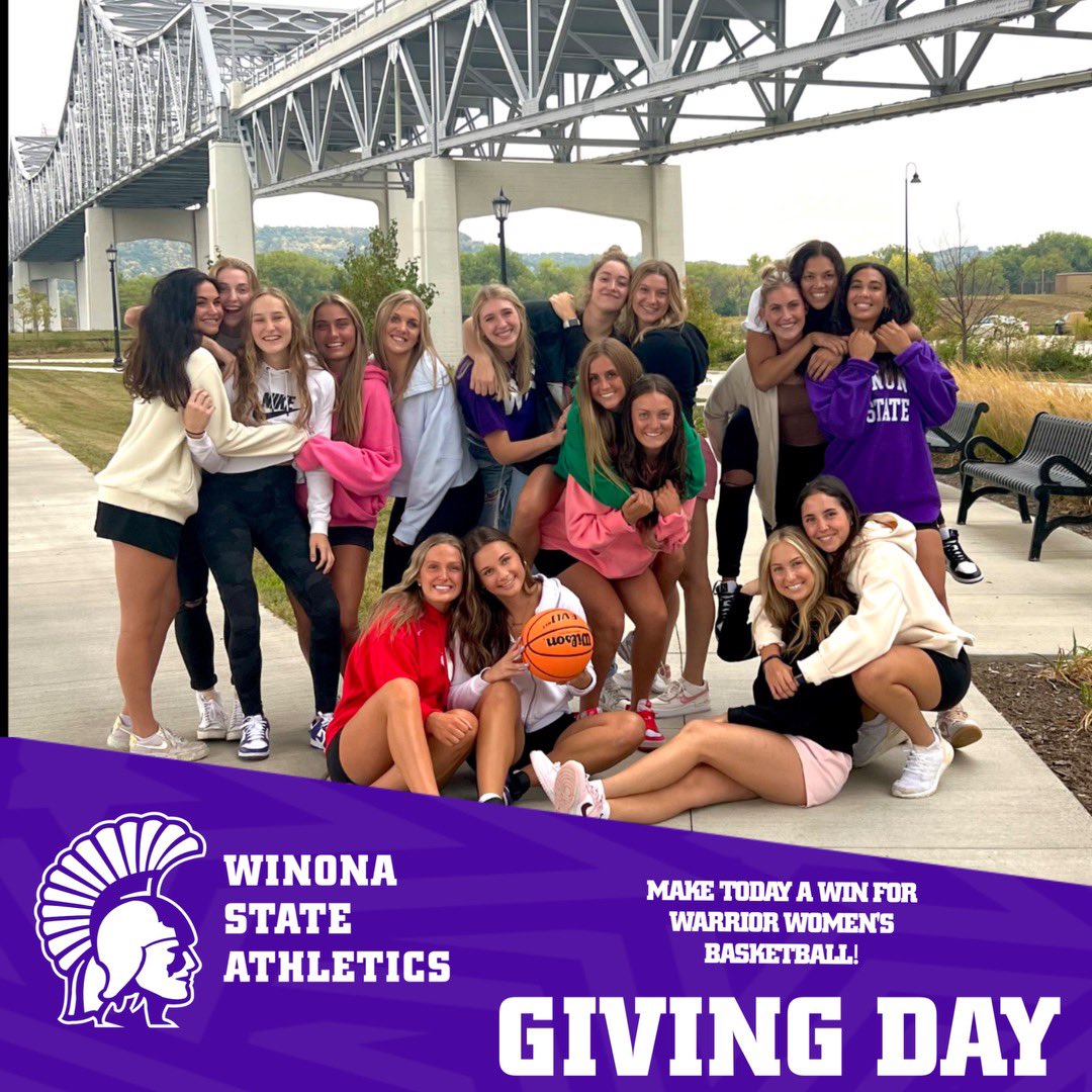 Half way through Giving Day! 

🫶We appreciate your support in any way it comes! THANK YOU for investing in our program and these people! They are SO worth it! 💜

DONATE 👉 gameday.winona.edu/campaigns/bask…