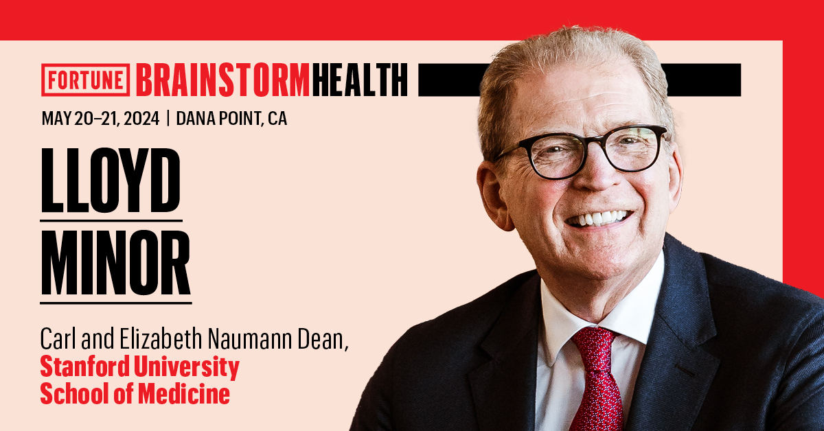 #FortuneHealth is excited to welcome Lloyd Minor, Dean of the Stanford University School of Medicine (@StanfordMed), to our conference May 20–21.      

See our full list of speakers here 👉 bit.ly/3Wsi6Ph
