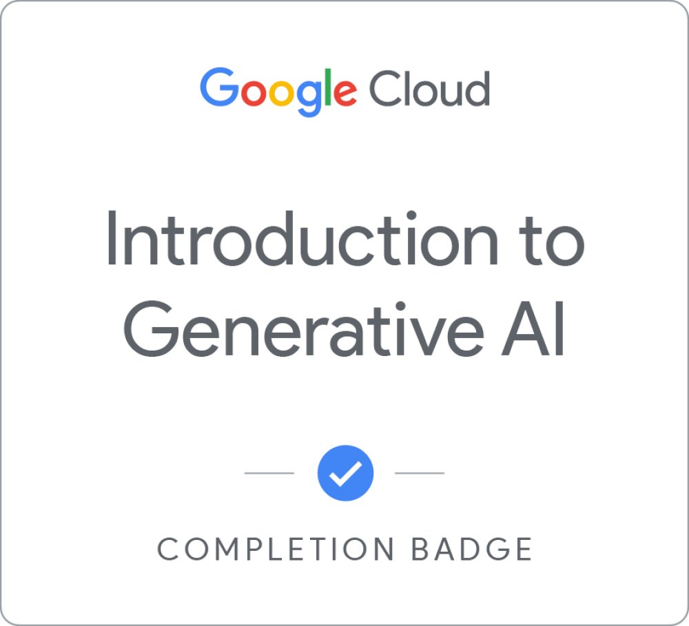 Excited to share the latest #GoogleCloudBadge I've earned on #GoogleCloudSkillsBoost cloudskillsboost.google/public_profile… 
#GoogleCloudNext #GenAI #ArtificialIntelligence  #BadgeUnlocked