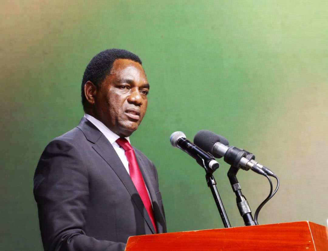 HHichilema's tweet photo. Addressed the #ALFS and partner nations from across Africa, Europe, USA & South America. The Summit gives a platform to share best practice, tech & intelligence, on how we can work together towards an enduring global peace & stability to enable economic growth for citizens. 🇿🇲🌍 https://t.co/KIFWoZ0dUF