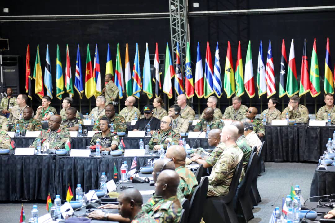 HHichilema's tweet photo. Addressed the #ALFS and partner nations from across Africa, Europe, USA & South America. The Summit gives a platform to share best practice, tech & intelligence, on how we can work together towards an enduring global peace & stability to enable economic growth for citizens. 🇿🇲🌍 https://t.co/KIFWoZ0dUF