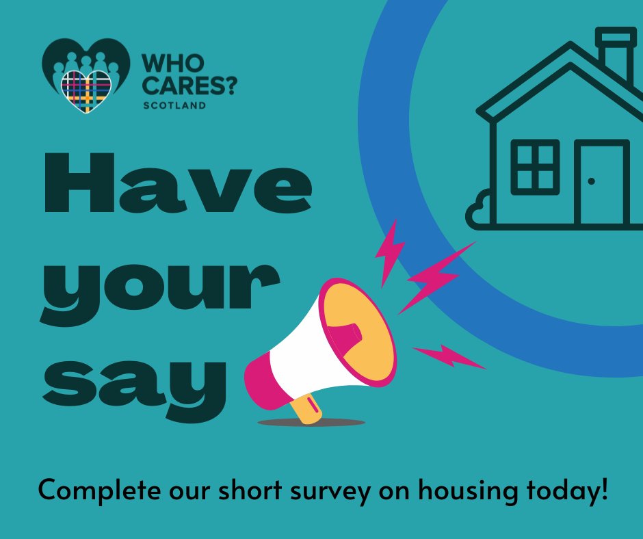 Are you Care Experienced? Do you have a view on how accessing housing could be better for Care Experienced people? 🏠 Then please fill in our short survey today - ow.ly/HmET50Rngsb #WhoCaresScotland #CareExperienced