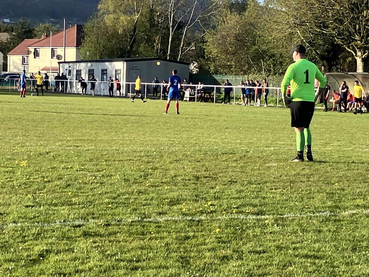 No idea who is playing but I got to kick the game ball back over the fence when it went out without embarrassing myself. Dog walking mischief 😂