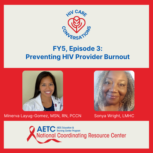 DYK that April was #StressAwarenessMonth? Perfect timing for our latest HIV Care Conversations podcast episode--PREVENTING HIV PROVIDER BURNOUT Listen here: hivcareconversations.buzzsprout.com