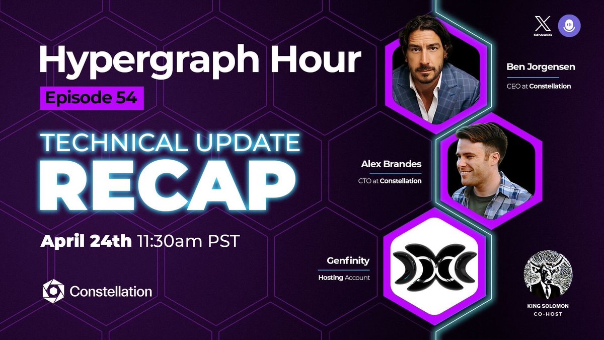 💡Going Live in 15 Minutes for Major Constellation Network Updates!

Exploring the future of Hypergraph: 

The Road Ahead 🛣

$DAG 

🔗👇
x.com/i/spaces/1plkq…