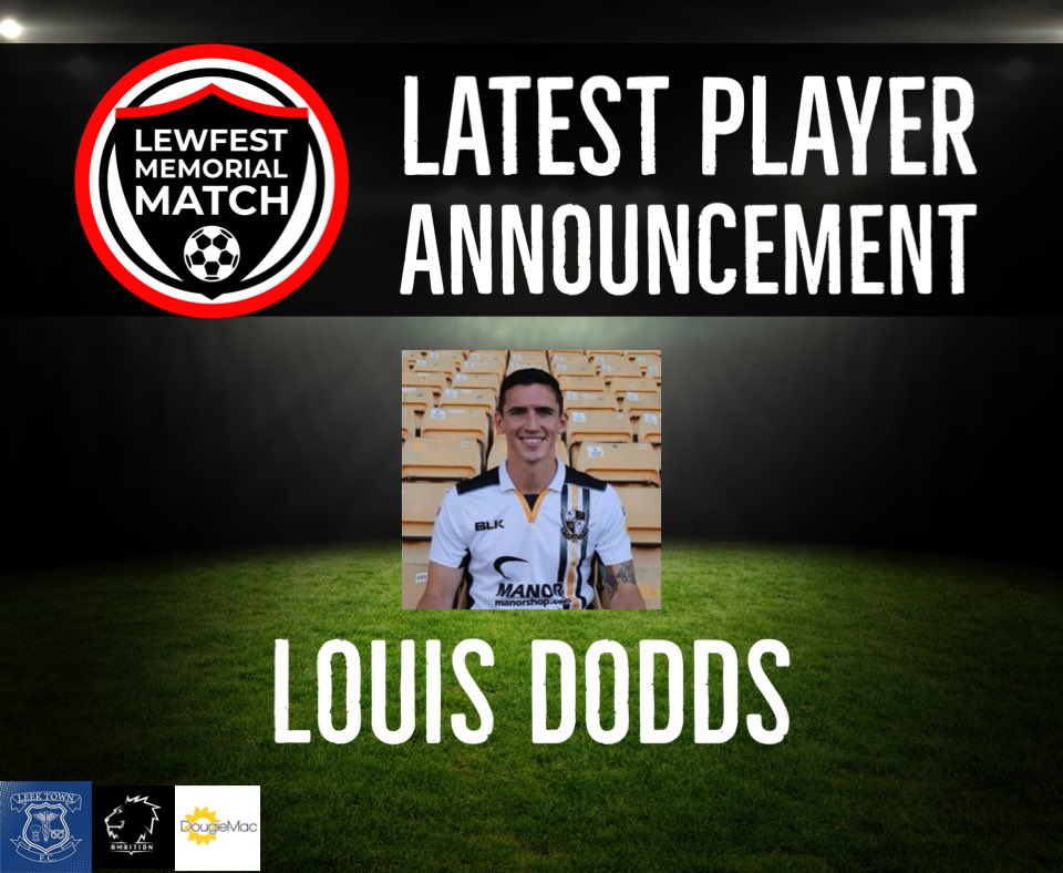 🚨 WE HAVE ANOTHER NEW PLAYER!!! 🚨

Ex Vale player Louis Dodds will also be making an appearance at Leek Town!  

We are all super excited to have him play at our charity match in less than 3 weeks time 🤩

🎟️ Grab your tickets here - ticketsource.co.uk/dougie-mac