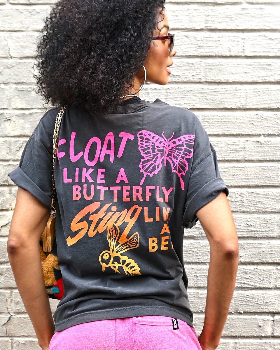 'Float like a butterfly, sting like a bee' Have you been waiting on a restock? Follow the link to see the full roster of returning styles. #RootsofFight #KnowYourRoots rootsof.co/backinstockT