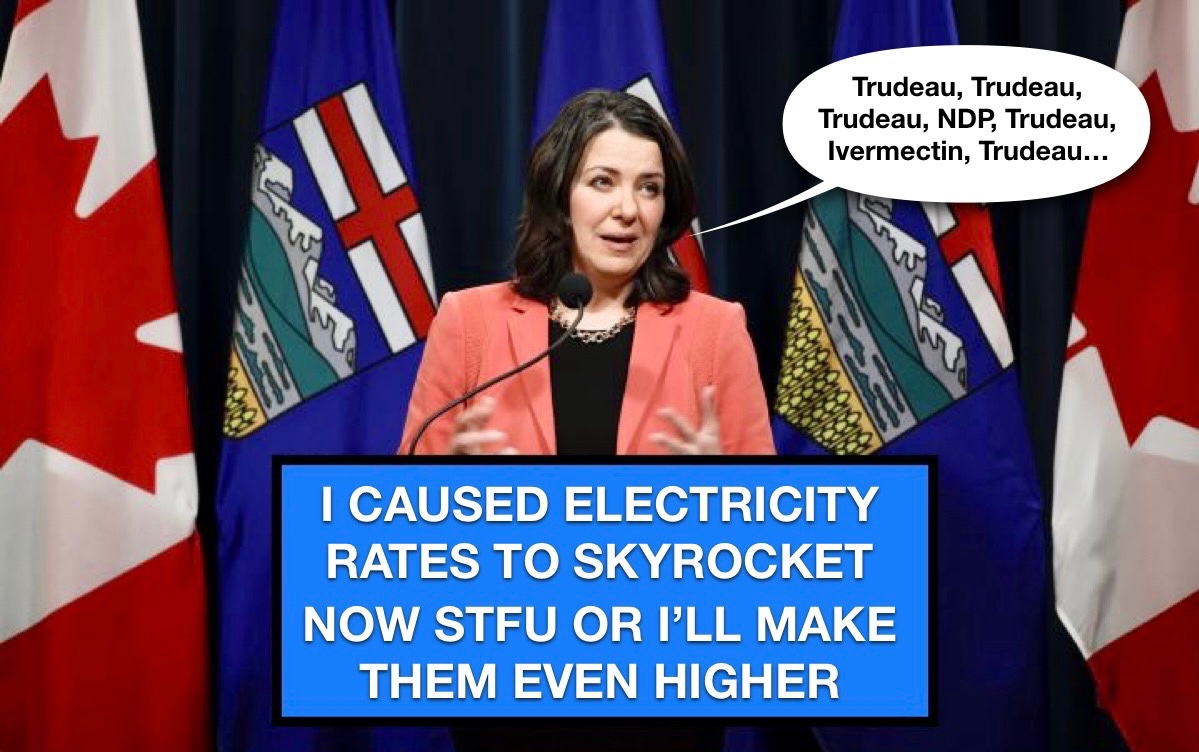 LOL 😂 

How corrupt & incompetent is the UCP that one of the monopolies (Berkshire Hathaway) they helped give ownership of the AB electric grid & also helps obscenely profit at the expense of Albertans, is now complaining about them?

#UCPcorruption #UCPincompetence