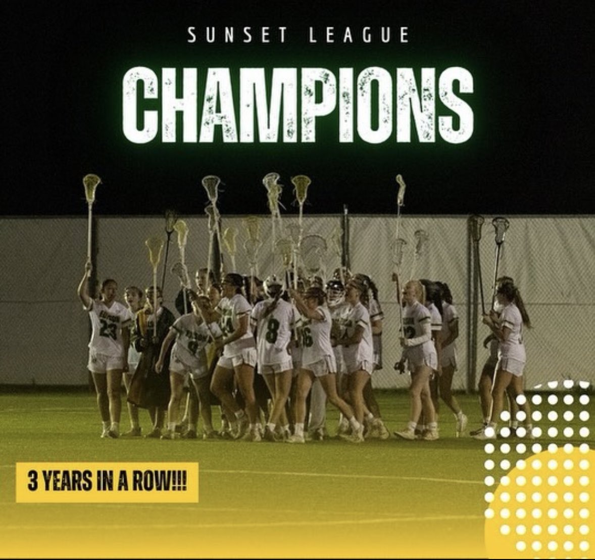 🏆‼️THREE PEAT‼️ 🏆Edison Girls Lacrosse are Sunset League Champs for the 3 year in a row!💪🏼 #SunsetLeague #ProudToBeACharger⚡️ @EdisonSportsNet @ocvarsity @latsondheimer @mjszabo @SouthOCsports @mikehuntley63