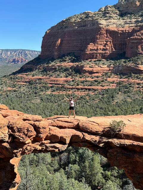 READY AND FIT! What can you conquer today? 
Ready Fitness Vice President Julie Krummes shared this great photo of her from a hike at Devil's Bridge, Sedona, Arizona. #getreadyfitness #readyfitnessontheroad #outdoorfitness #outsidefitness☀️