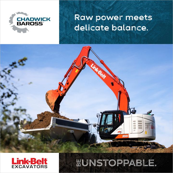 ChadwickBaRoss's tweet photo. Dirt-moving, Rock-slinging, ground-breaking power: Meet the no-nonsense Link-Belt 355 X4S hydraulic excavator. Get yours: https://t.co/kj7olIqDYM https://t.co/9iY5L5nHBM