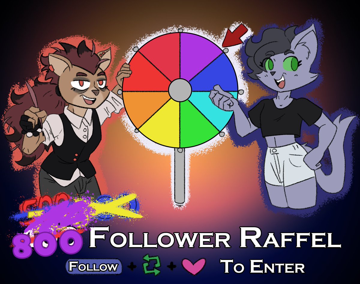 we did it guys! weve crossed over the #800follower benchmark, which means its #raffletime!! To enter you MUST Follow me, Like AND Repost this post.

1st Prize: a 2 character full render pic
2nd Prize:  1 character unshaded pic
3rd Prize: 2 custom emotes

Good luck!!
