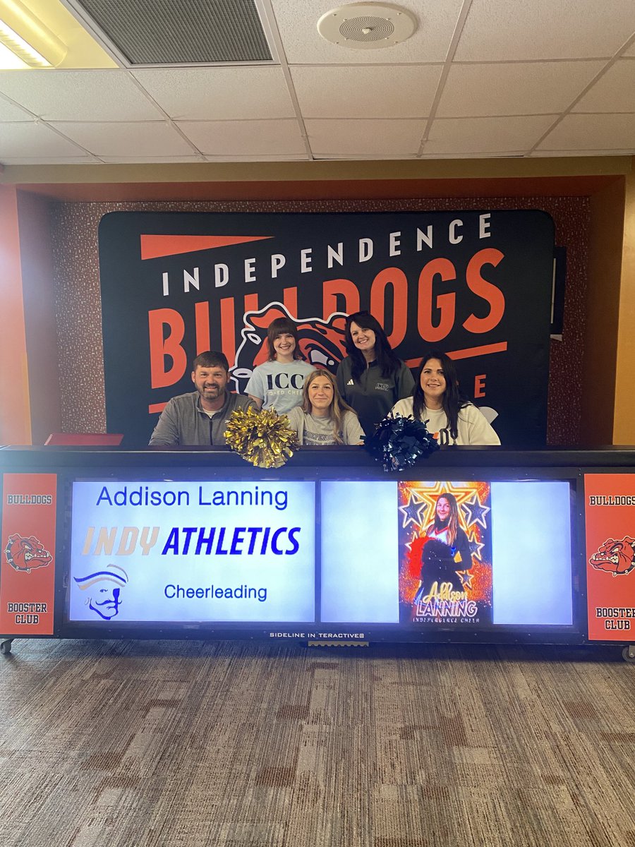 athletics_ihs's tweet image. Addison Lanning signs to join the Independence Community College Cheerleading Squad next fall. Congrats Addison!!
#BulldogPride