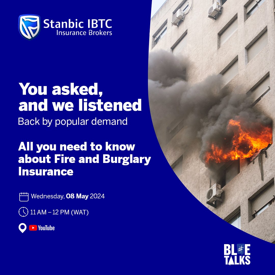 Starting a business is important, but having insurance for it is even more important! Join us for an engaging discussion on Wednesday, 08 May 2024, at 11 a.m. on our YouTube channel to learn how to protect your business. Click bit.ly/FireAndBurglar… to register now.…