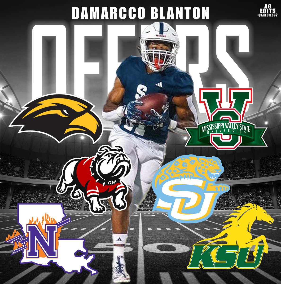 🚨JUCO WR @DamarccoB has received 6️⃣ offers!