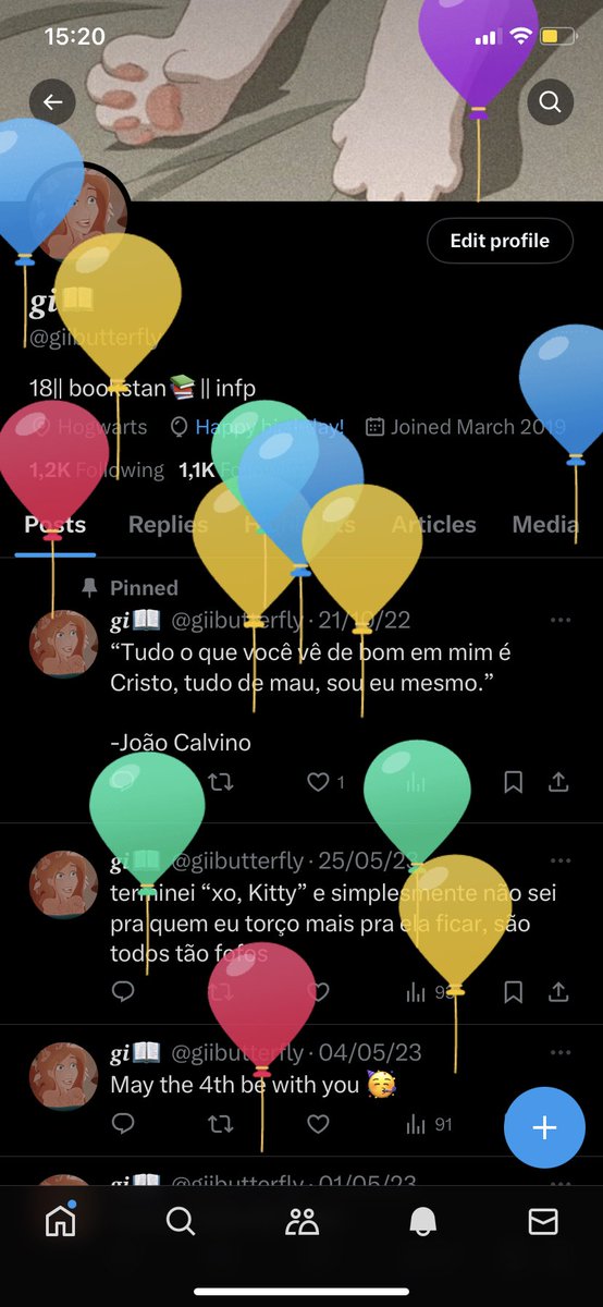 giibutterfly's tweet photo. larguei essa conta ultimamente, mas tinha q postar os balõezinhos 🥳🫶🏻 https://t.co/9Ht1QhsLHz