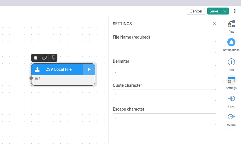 InzataDev's tweet photo. 🆕 feature in #InFlow! Now you can pick your delimiter values for #CSV output. Improving data handling options. https://t.co/TO0GuNiNk2