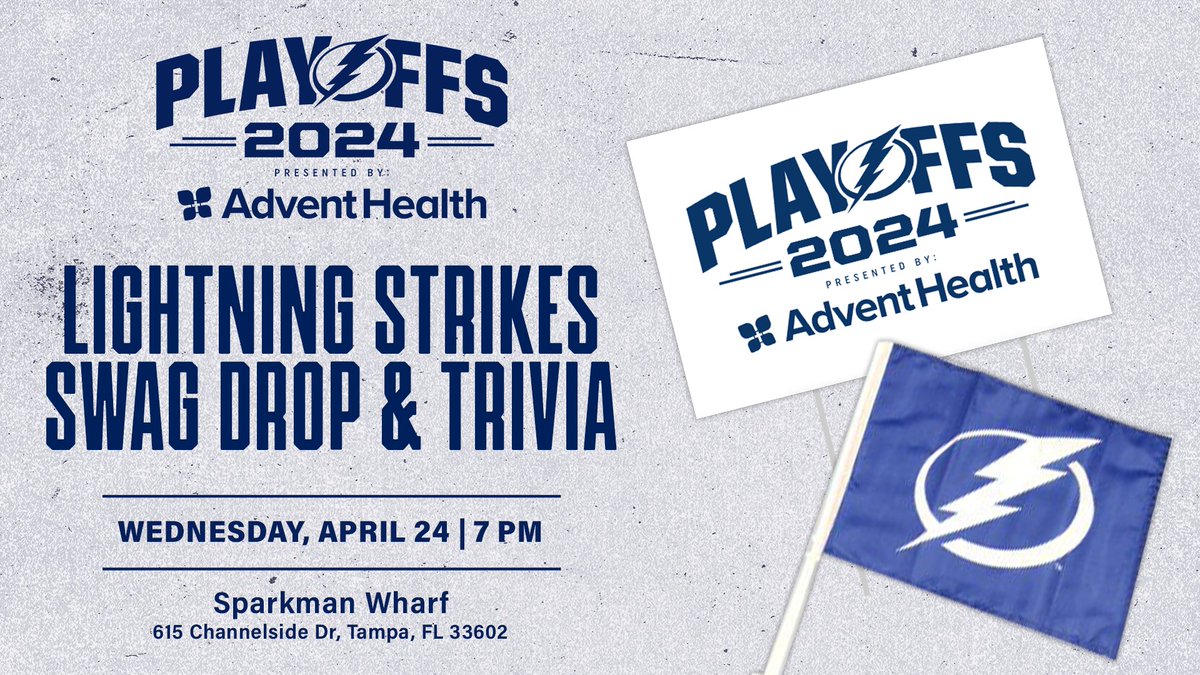 We're painting the town blue and white before tomorrow's game 🎉 Join us at @sparkmanwharf tonight for trivia and an opportunity to grab your Playoffs swag!