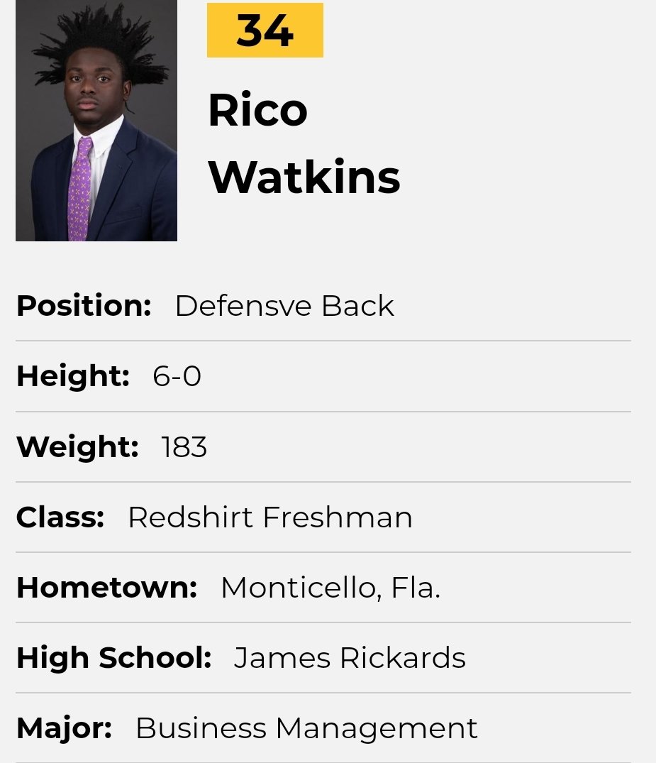 farrellportal's tweet photo. East Carolina DB Rico Watkins entered the transfer portal; he played in two games during his 2023 true freshman season @WatkinsRico2 https://t.co/Sricin9SsP