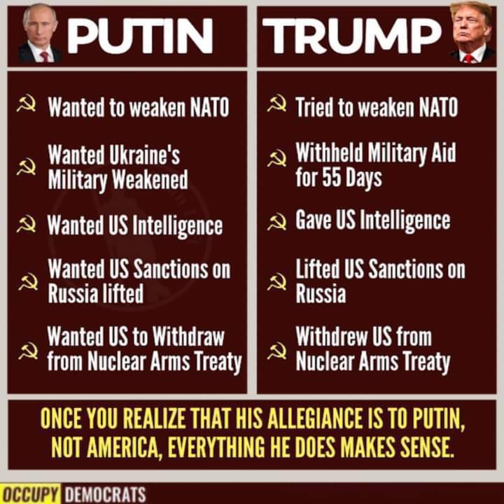 @curiouser1920 It seems clear that trump aspires to be a dictator just like Putin. He'll take Russia's help if it gets him in office + then he'll end democracy. Vote Blue this year. It might be the last election in America #VoteBlueToSaveDemocracy #DemVoice1 #ProudBlue #wtpGOTV24 #DemsUnited
