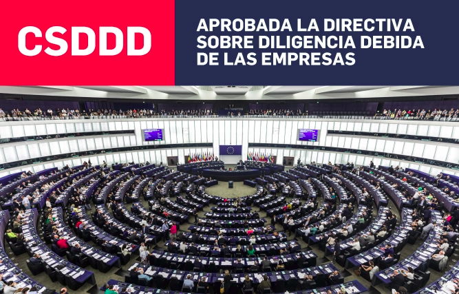 PODERlatam's tweet image. ¡Momento histórico! Hoy, @Europarl_EN aprobó la #CSDDD, un paso importante para que grandes empresas europeas operen con obligaciones de respeto a los DDHH y al medio ambiente, dentro y fuera de la #UE🇪🇺.

✅Votos a favor: 374
❌En contra: 235
⭕️Abstenciones: 19