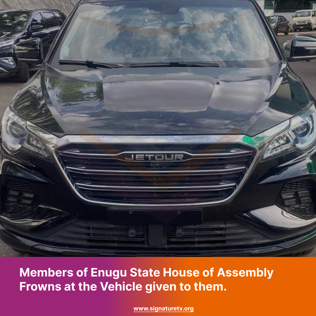 Some members of Enugu State House of Assembly Frowns at the Vehicle given to them by State Government. They rather prefer a Prado Jeep like in the previous Government.