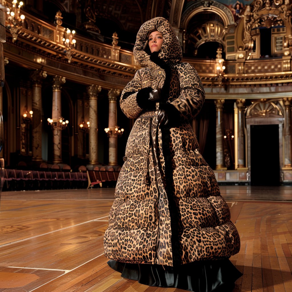 20 images of women in leopard print down at an opera house have dropped on Patreon for our top tier of Patrons...

Follow us for more great content

#downcoat #Puffercoat #theatre #opera #operahouse #operacoat #wintercoat #aiart #midjourneyart