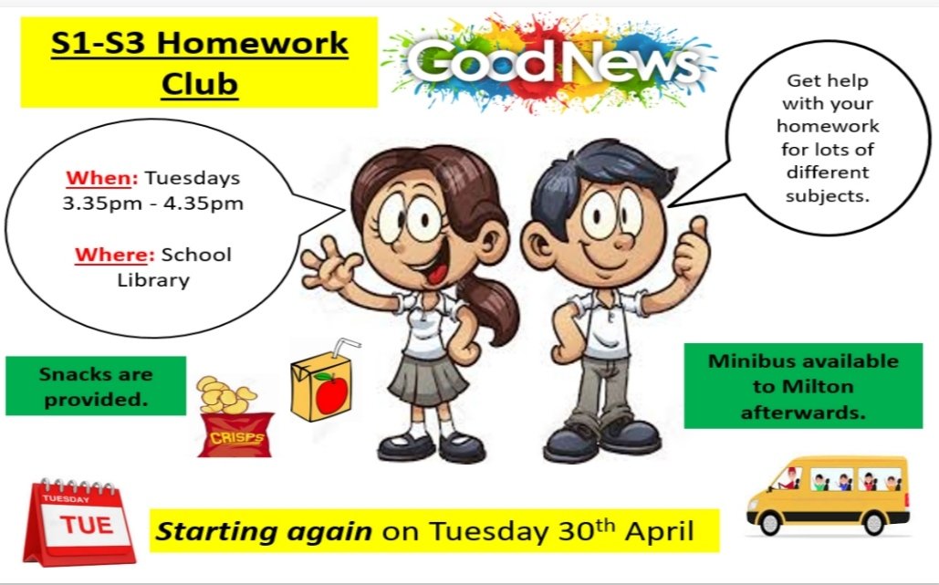 📢 Good News! Our BGE Homework Club begins again next week 👀🗓️ The Club is open to all S1-S3 learners. Everyone is welcome to complete homework tasks 📚, carry out research 💻 & revise for assessments. #ready @AllPupil @allsaintsrcsec