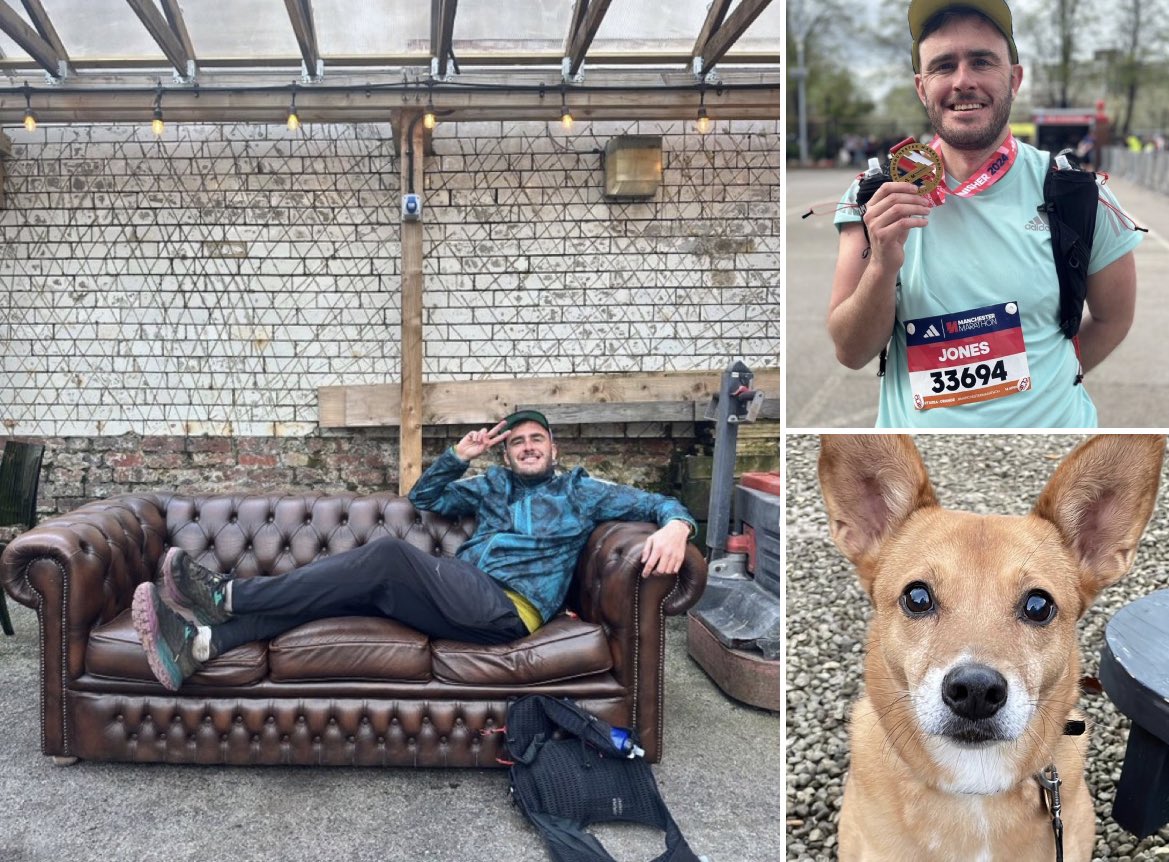 .@SamJonesMCR just ran the equivalent of 3 marathons in 9 days - in memory of Liska who he adopted from us 🐶 🌈 Not only did Sam give this little girl the most amazing life he’s still trying to help the dogs no one wants 🏅🏃 Thanks Sam, means a lot 💜 gofund.me/aef81418