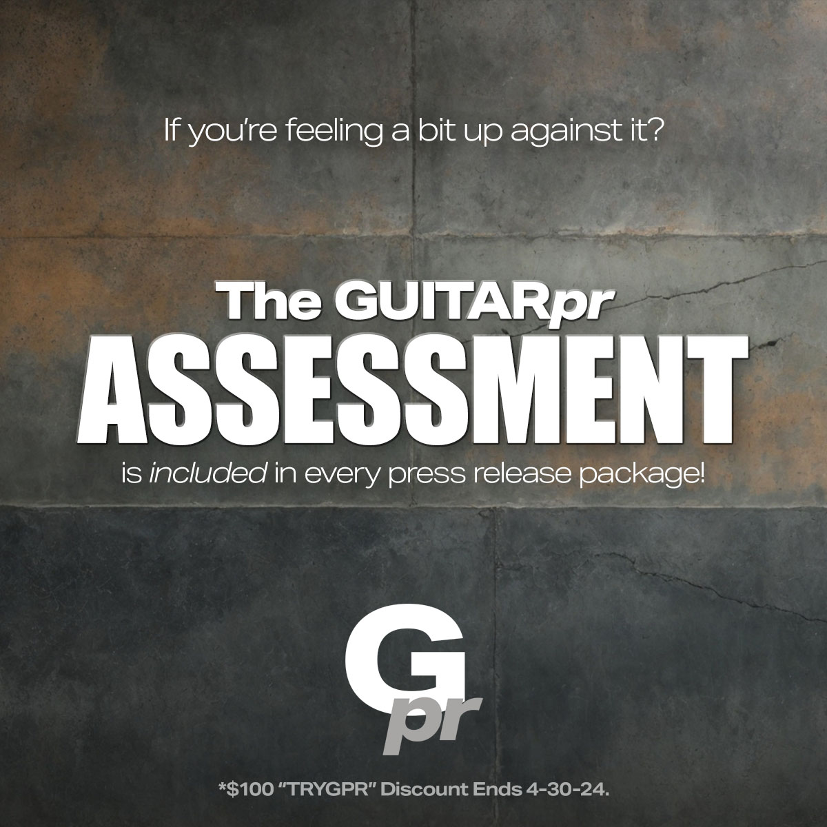 Not sure? Our famous GUITARpr Assessment is included with any press release package for your guitar-related business or career. Maybe it's time? Learn more at guitarpr.com