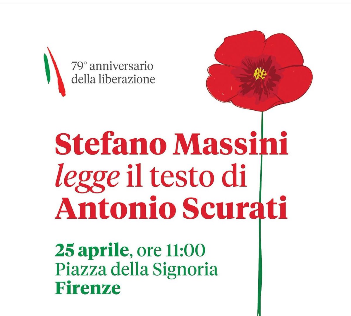Ci vediamo domani in Piazza della Signoria a #Firenze per celebrare insieme il #25aprile
