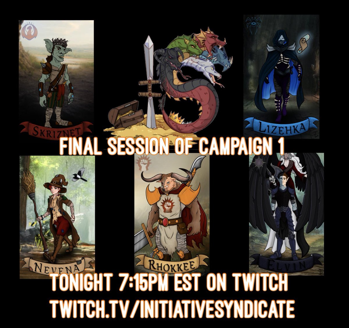 Init_Syndicate's tweet photo. Tonight we will play out our final session of our first campaign. Concluding the Ravnica storyline we set out on almost 2 years ago. It’s been a heck of a ride. 

https://t.co/b4dllkYnis

#dnd #dungeonsanddragons https://t.co/rUmZTehMWo