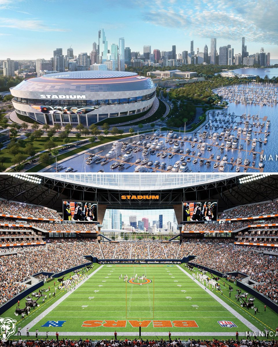 Bleacher Report (@bleacherreport) on Twitter photo Chicago Bears introduce plans for $4B lakefront stadium 🤯
(via <a href="/ChicagoBears/">Chicago Bears</a>) Chicago Bears introduce plans for $4B lakefront stadium 🤯
(via <a href="/ChicagoBears/">Chicago Bears</a>)