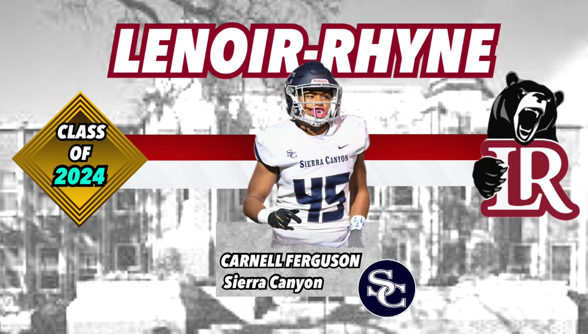 BOOM! 🧨🧨🧨 Congrats @CarnellFerguson ! @LRBearsFootball is a great D2 option in a beautiful area not too far outside of Charlotte!