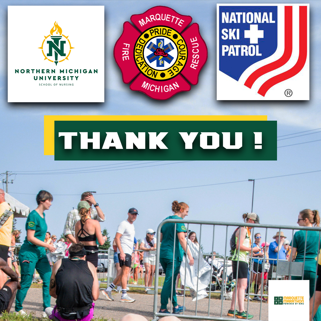 Appreciation post 💚💛 We would like to thank our awesome medical staff, including: - Hendrik C. Van den Ende M.D. - NMU Student Nursing Association - Marquette Fire Department - Marquette Ski Patrol We appreciate everything you do to make this race a success 😸