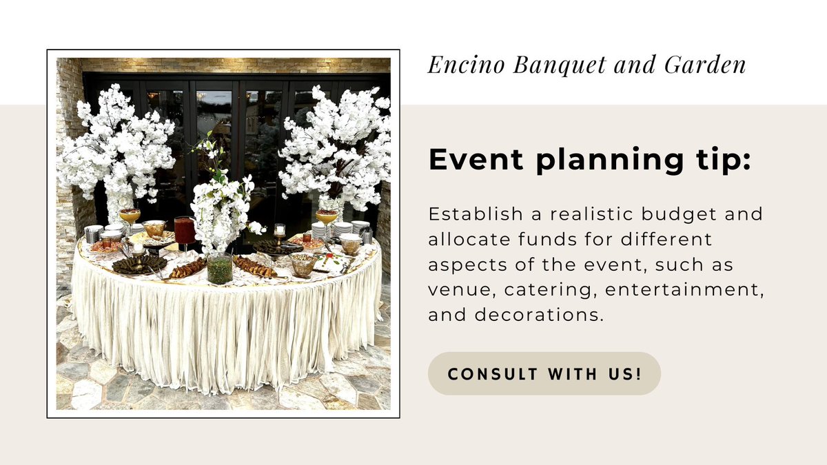 Discover expert event planning tips and elevate your parties at Encino Banquet and Garden with our top-notch services! Let us help you create a memorable event within your budget. 

#eventvenue #banquethall #eventplanning