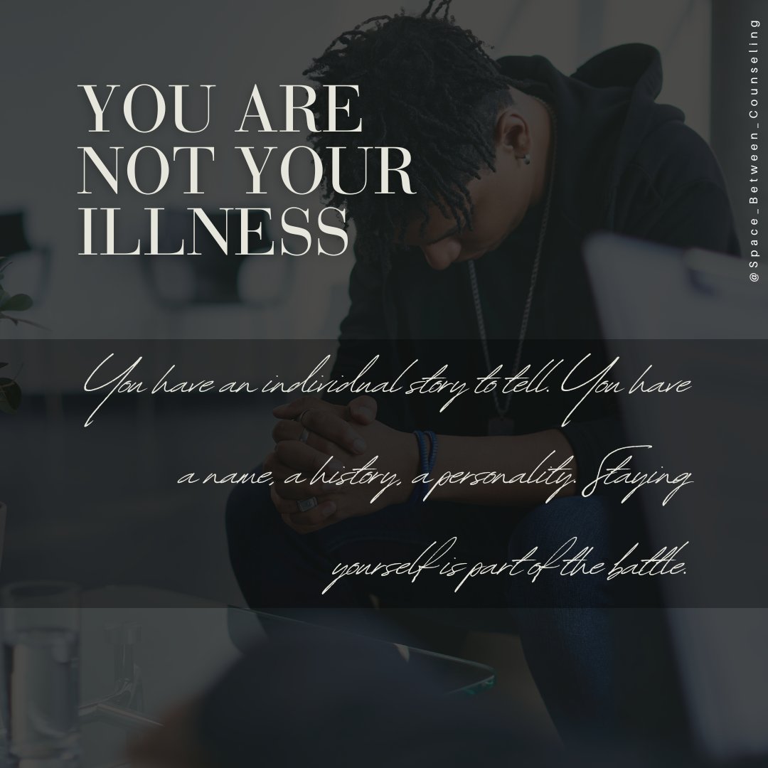 Your illness doesn't define you. Each of us has a unique story, a name, and a personality that outshines our struggles. Remember, preserving who you are is a crucial part of the fight. #MentalHealthMatters #BreakTheStigma