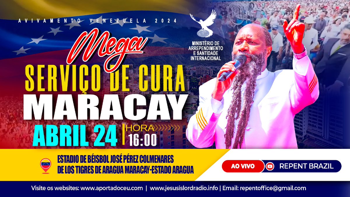 🇻🇪🔥 Milagres de proporções bíblicas acontecendo gratuitamente agora!!! Acompanhe @APortaDoCeu 👑 CRISTO VIVE!! #MaracayHealingMoment