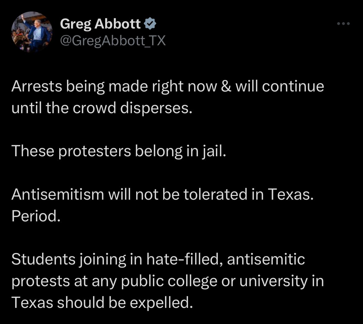 Anti white rhetoric is part of these universities curriculum and you never see a reaction like this from these conservative governors. The second it’s about the “chosen people” it’s hate speech and they’re arresting people for it. This is why I can’t really take these people…