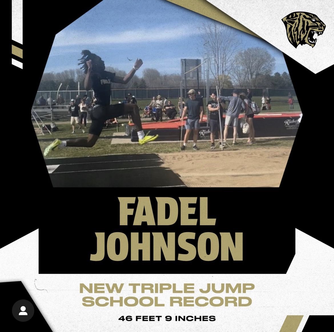 fadel_johnson's tweet photo. Just jumped a new school record! I Also am the number 1 ranked triple jumper in MN! https://t.co/vkpbWprmoM