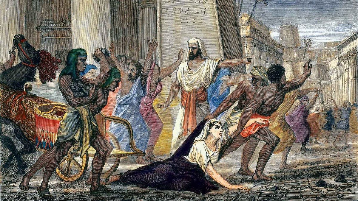 Hypatia, one of the first female mathematicians, was murdered by a mob in Alexandria around 415 AD due to her involvement in local politics and pagan beliefs.