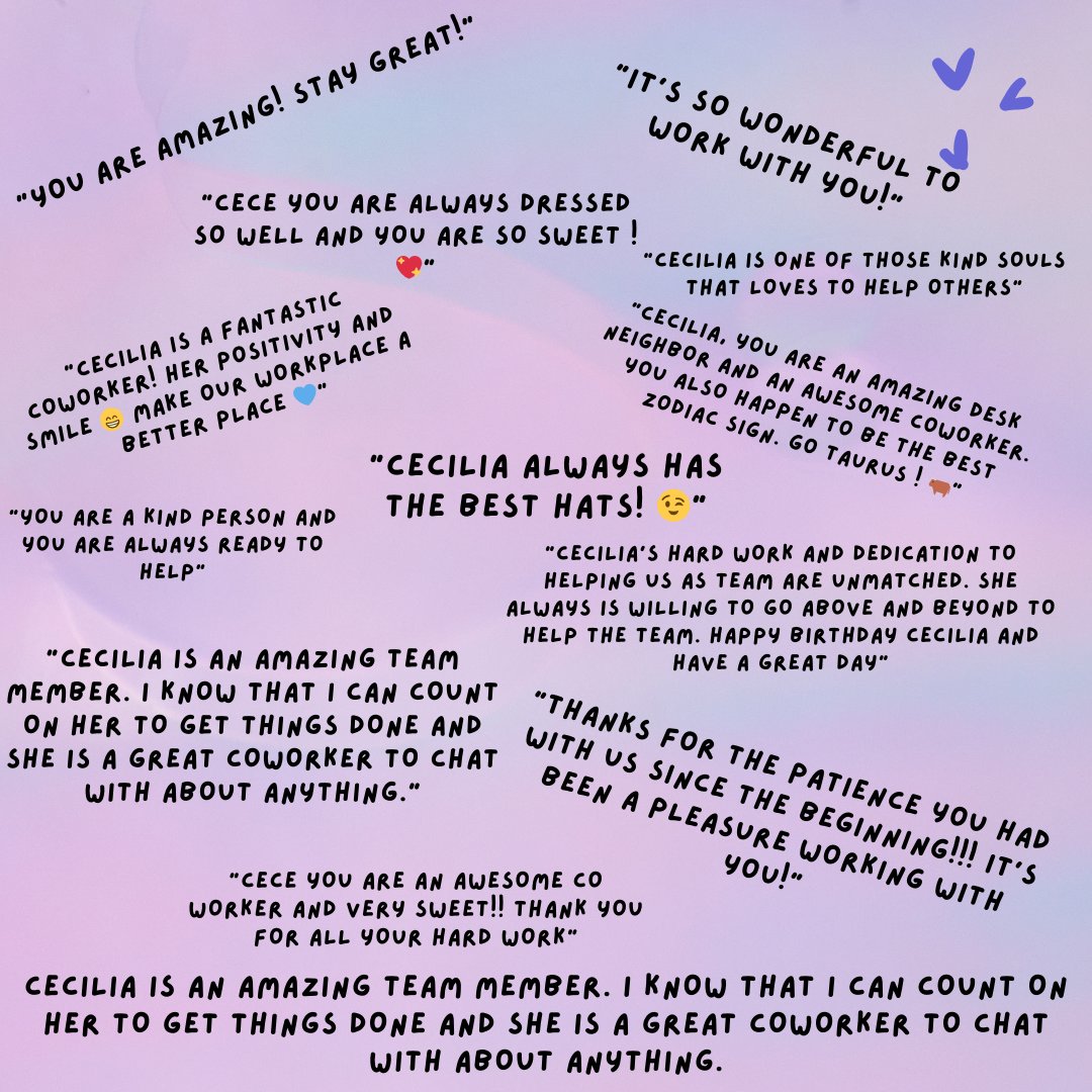 Happy Birthday to this WONDERFUL gal, Cecilia Shan! She is not only such a smart worker, but her kindness is godly... We are so grateful for you and all you do! Keep it up! #birthdaygirl #employeeappreciation #workculture #happy