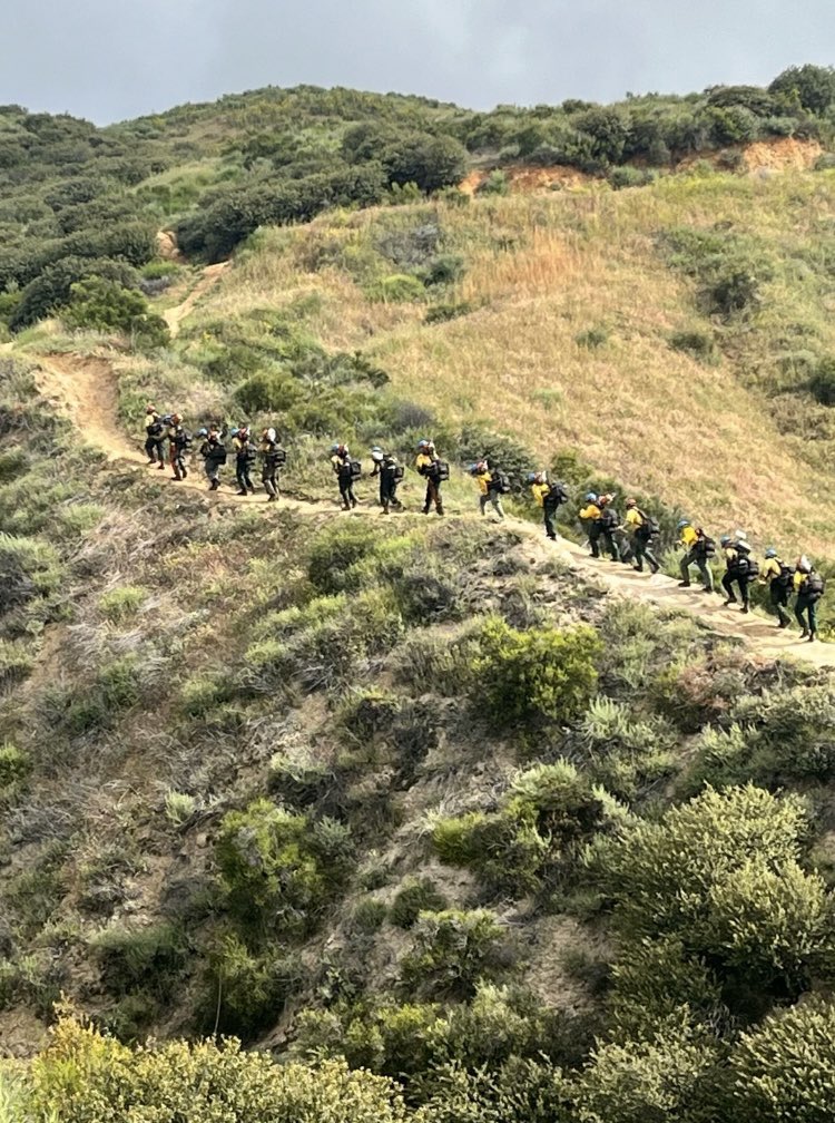 Del Rosa Hotshots woke up this morning and proceeded to crush up a mountain fully loaded to stretch the lungs a little bit. #wildfire #cafire Then it was on to saw training. San Bernardino represent. 🙏 Did you get your cardio in this morning? Cheers to the whole crew!