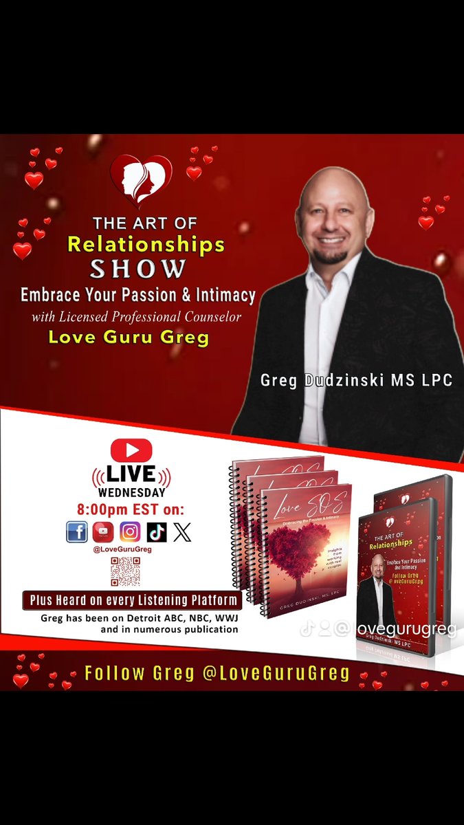 LIVE tonight 8pm est!

Dating, Relationship and Marraige Q&A!

The Art of Relationships Show
@LoveGuruGreg
