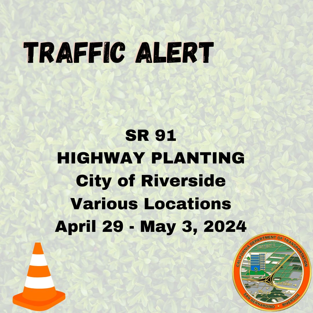 RIVCO: 🚧 Daytime work continues next week from 8:30 a.m. to 3:00 p.m. Commuter access remains Drive safely and plan your route accordingly! See alert for more. details ➡️ conta.cc/3U8qjFk #Caltrans8