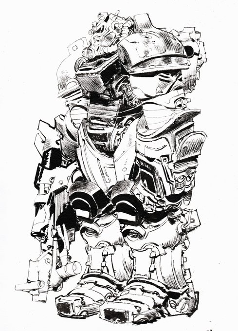 「greyscale robot」 illustration images(Latest)