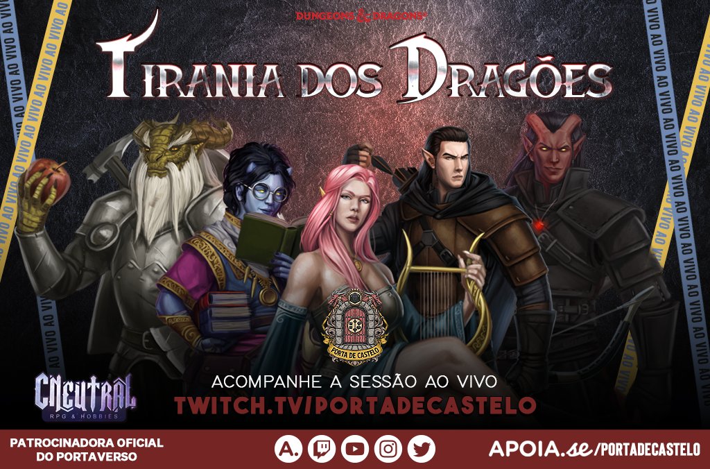 portadecastelo's tweet photo. Boa noite, pessoas! Estamos AO VIVO com episódio de Tirania dos Dragões ⚔️

🔗https://t.co/kUdOKIol1A

Contratados e agora à espera da partida da caravana de Baldur's Gate, o grupo aproveita o tempo disponível para se envolver em alguns trabalhos lucrativos 💰 https://t.co/GNbqZB93wo